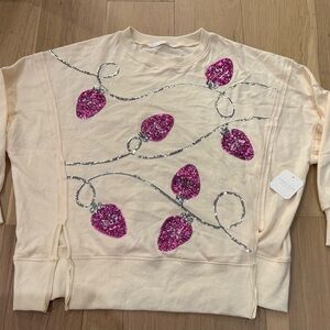 Altar’d State Cream Holiday Sweatshirt